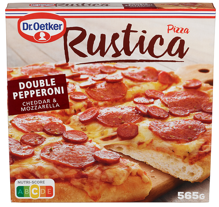 RUSTICA PIZZA 565 g double pepperoni Dr. Oetker