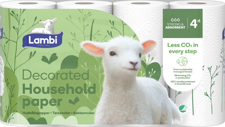 TØRKERULL 4pk decor lambi