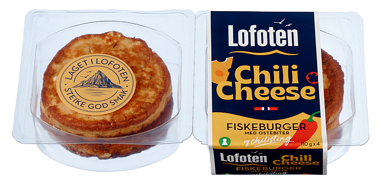 FISKEBURGER CHILI CHEESE 440 g lofoten