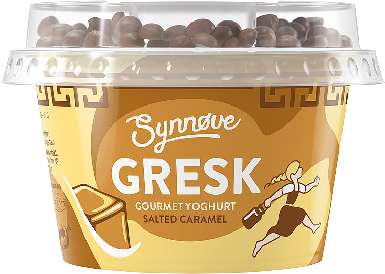 YOGHURT GRESK Gourmet salted caramel 160g synnøve
