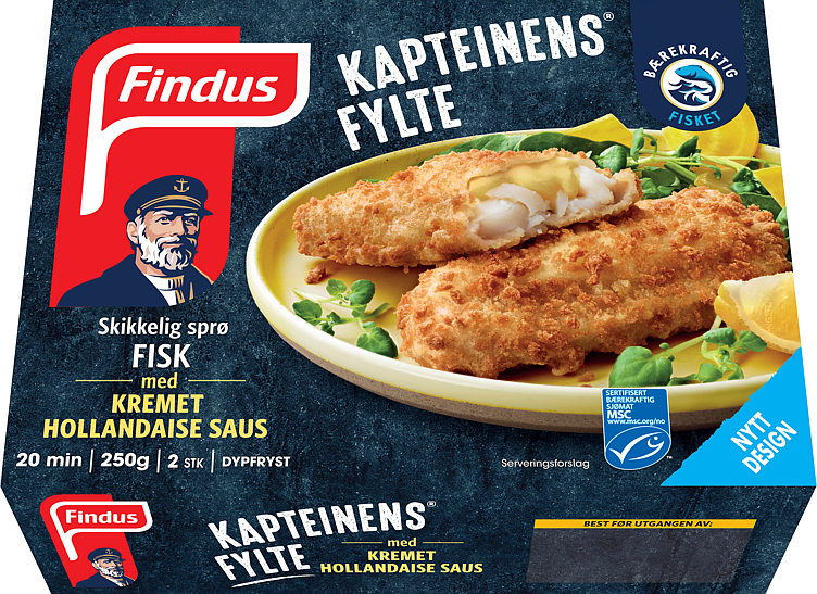 KAPTEINENS FYLTE M/kremet hollandaise saus 250 g