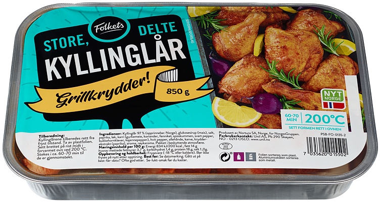 KYLLINGLÅR KRYDRET 850G FOLKETS