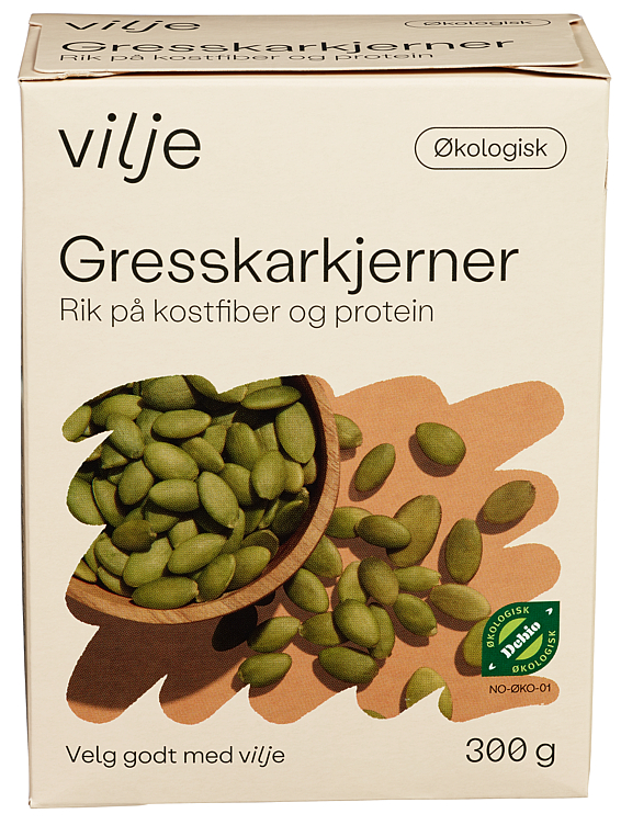 GRESSKARKJERNER Økologisk 300g vilje
