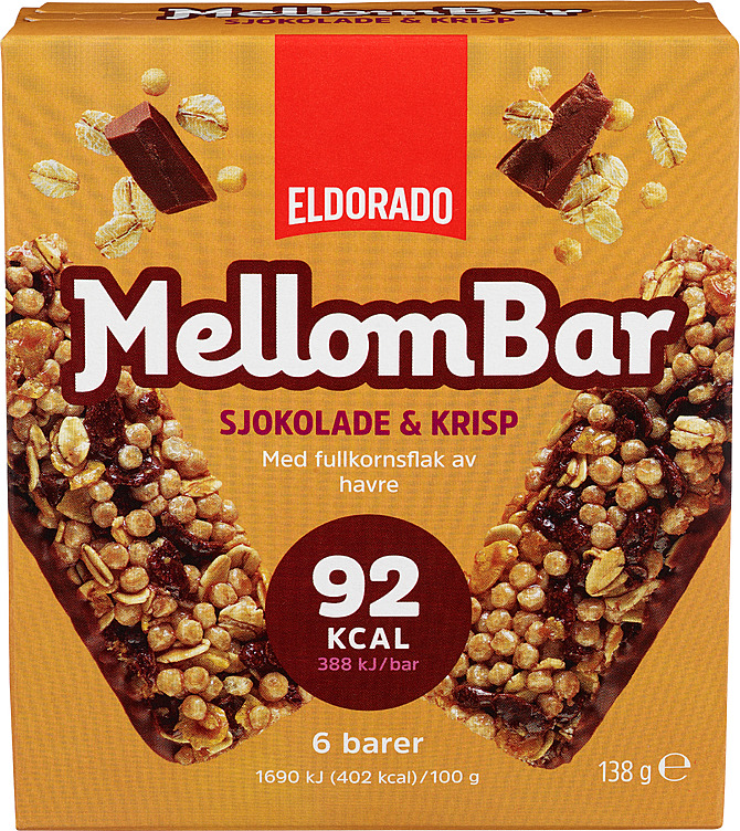 MELLOMBAR Sjokolade&krisp 138g eldorado