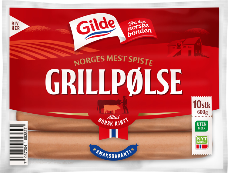 GILDE GRILLPØLSE 600 g