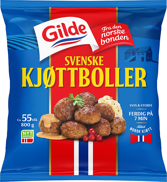 GILDE SVENSKE KJØTTBOLLER 800 g stekte
