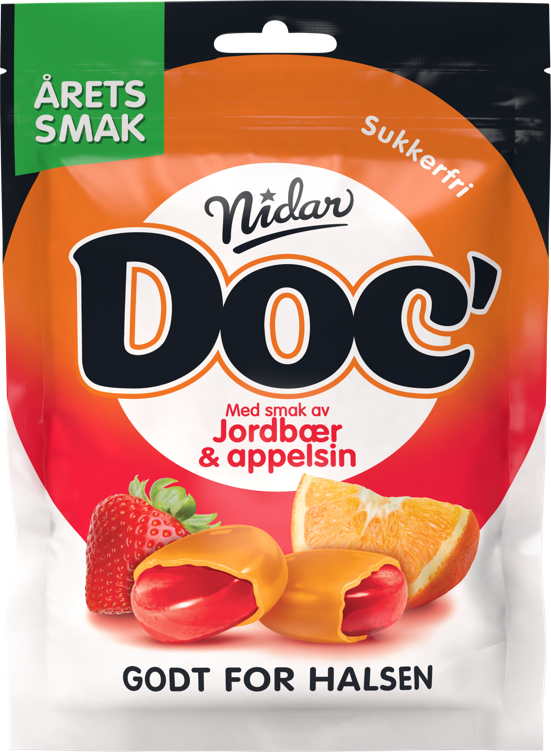 DOC Jordbær / appelsin 50 g Nidar