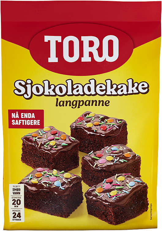SJOKOLADEKAKE Langpanne 880g toro