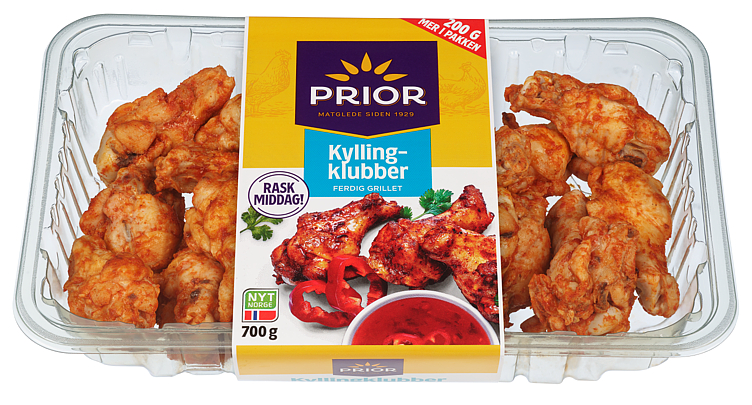 KYLLING VINGEKLUBB Grillet 700g prior