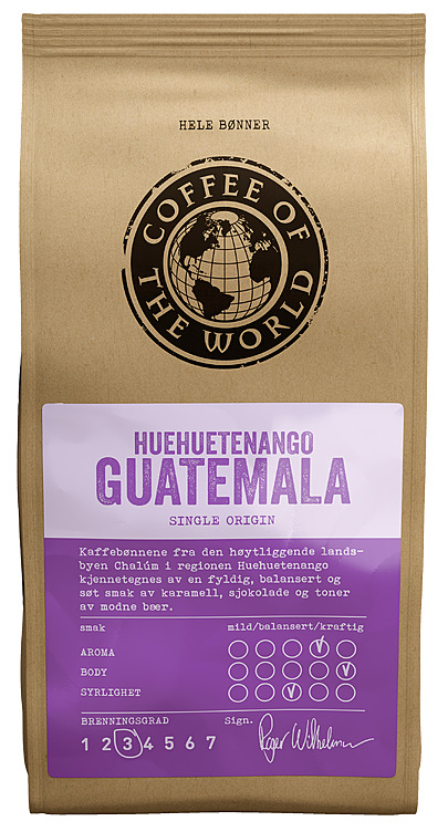 HUEHUETENANGO GUATEMALA 340 g cotw hele bønner
