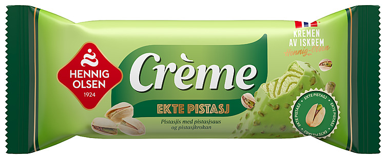 CREME FLØTEIS Ekte pistasj 110ml hennig olsen