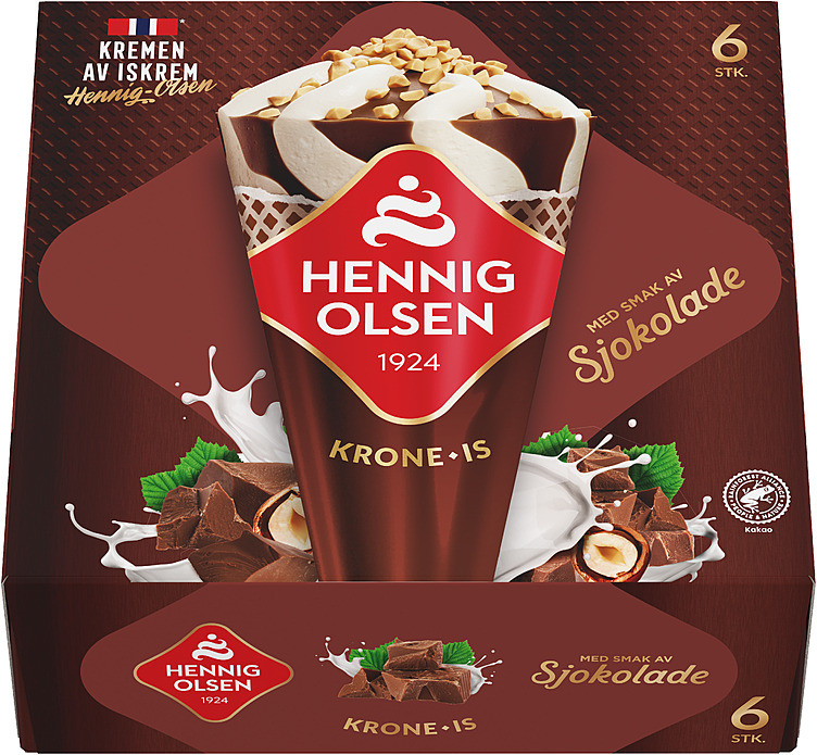 KRONE-IS SJOKOLADE Multipack 6stk hennig olsen
