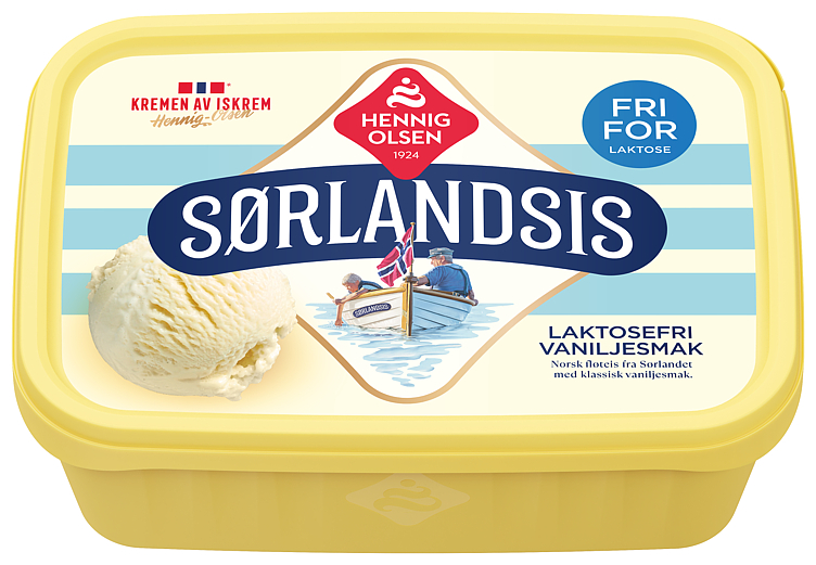 SØRLANDSIS Laktosefri 1.2l hennig-olsen-is