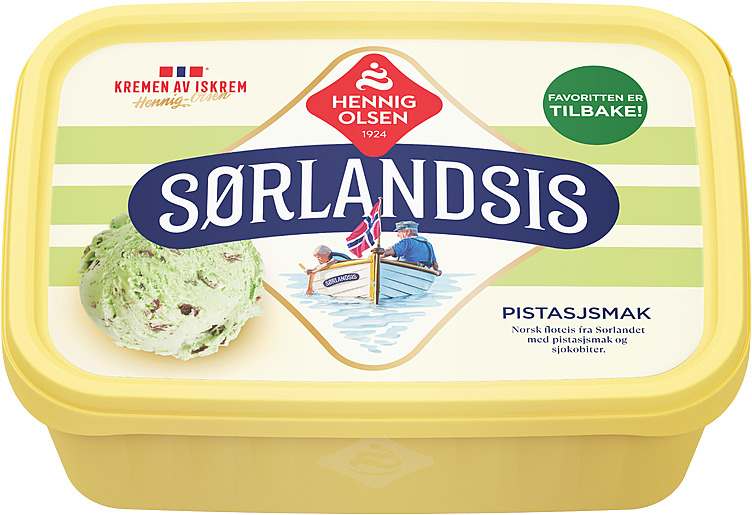 SØRLANDSIS Pistasjsmak 1.2l hennig-olsen