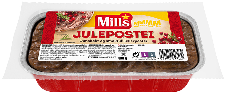 Bilde av MILLS OVNSBAKT JULEPOSTEI 400 g