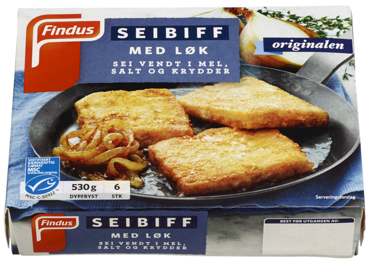 FINDUS SEIBIFF M/LØK 530 g