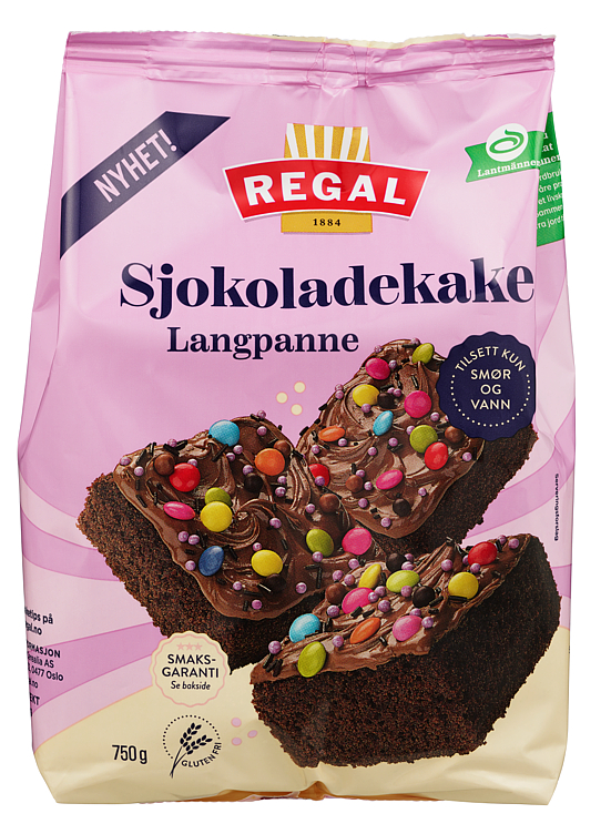 SJOKOLADEKAKE Langpanne 750g regal