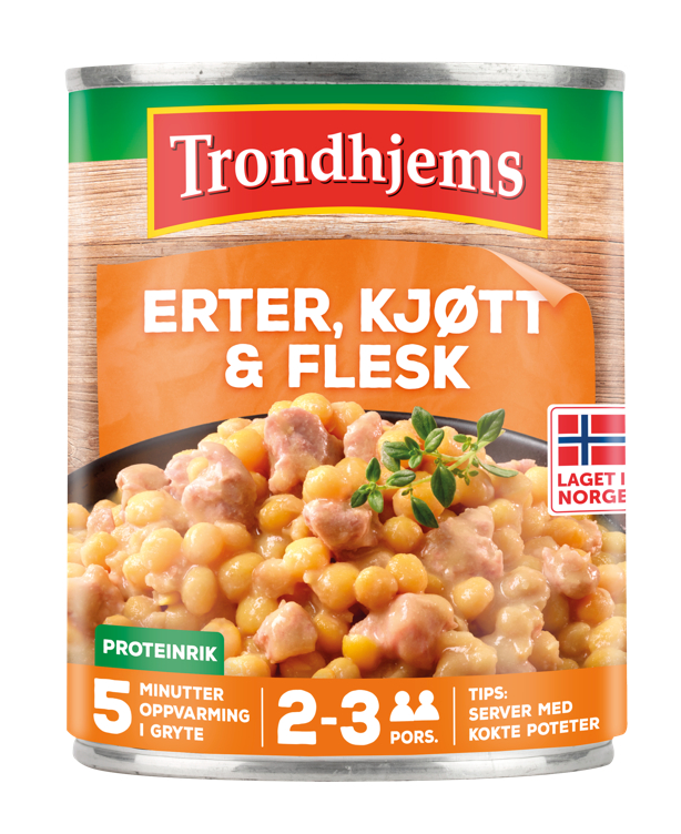 ERTER/KJØTT/FLESK 800 g Trondhjems