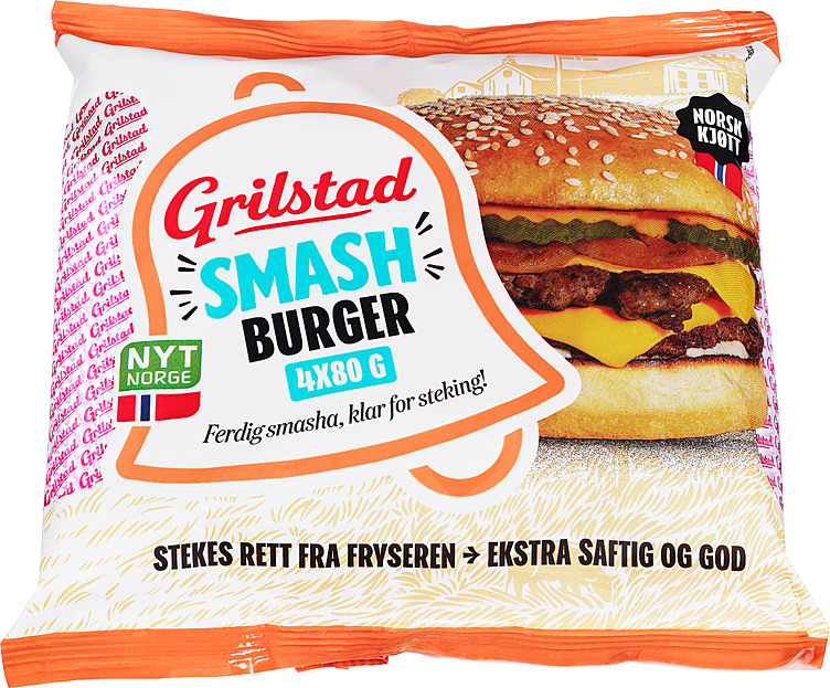 SMASH BURGER 4x80g grilstad
