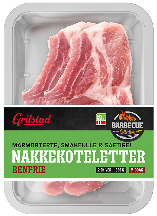 NAKKEKOTELETTER 2pk 360g grilstad