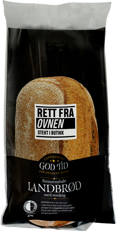 LANDBRØD GOD TID Rett fra ovnen 600 g Kløverbakeriet