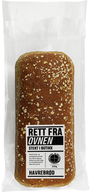 HAVREBRØD Rett fra ovnen 800 g Kløverbakeriet
