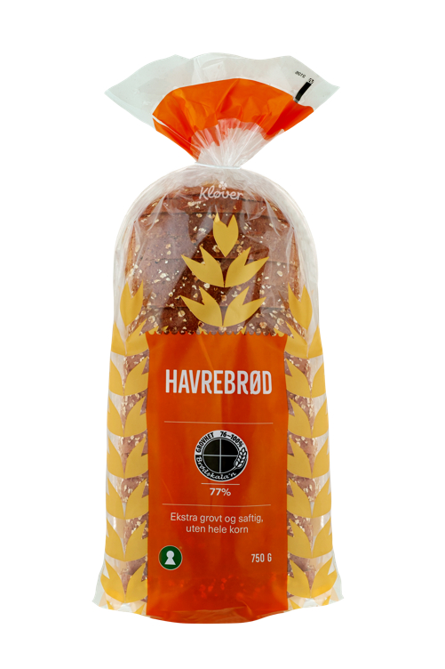 KLØVER HAVREBRØD 750 g skåret