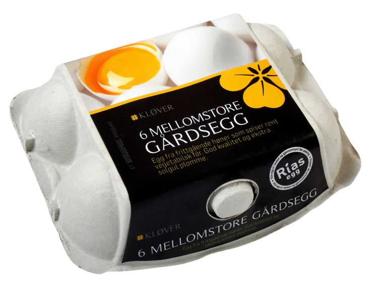 Bilde av KLØVER GÅRDSEGG 6 pk mellomstore