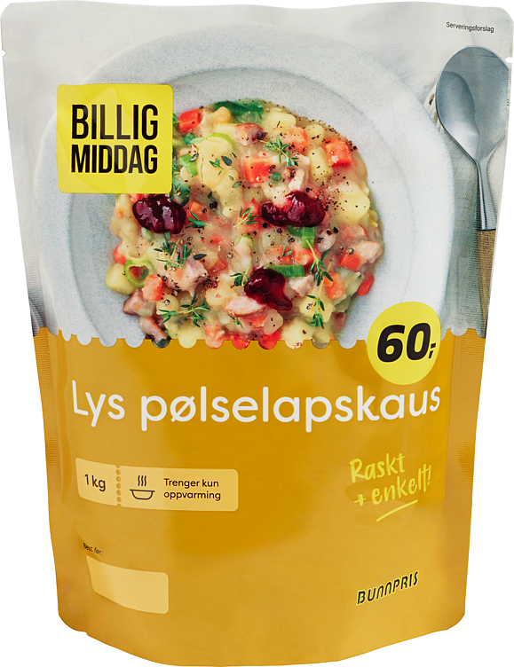 PØLSELAPSKAUS LYS 1kg bunnpris