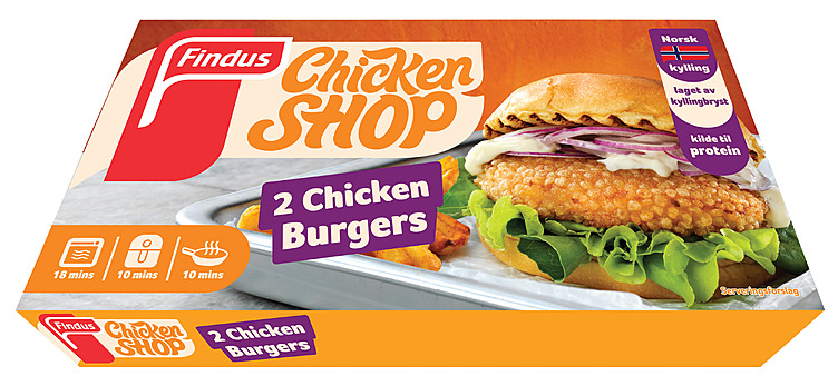 CHICKEN BURGER 227g findus