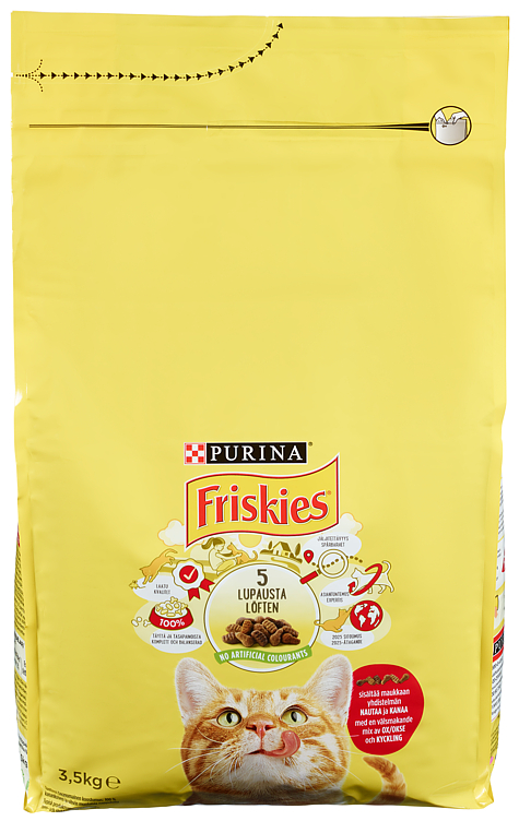 FRISKIES OKSE/KYLLING/LEVER 3.5 kg purina