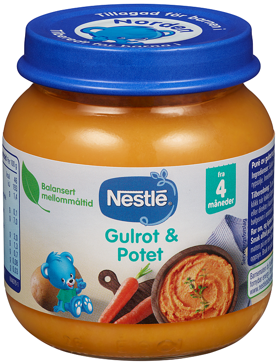 GULROT&POTET 4mnd 125g nestle